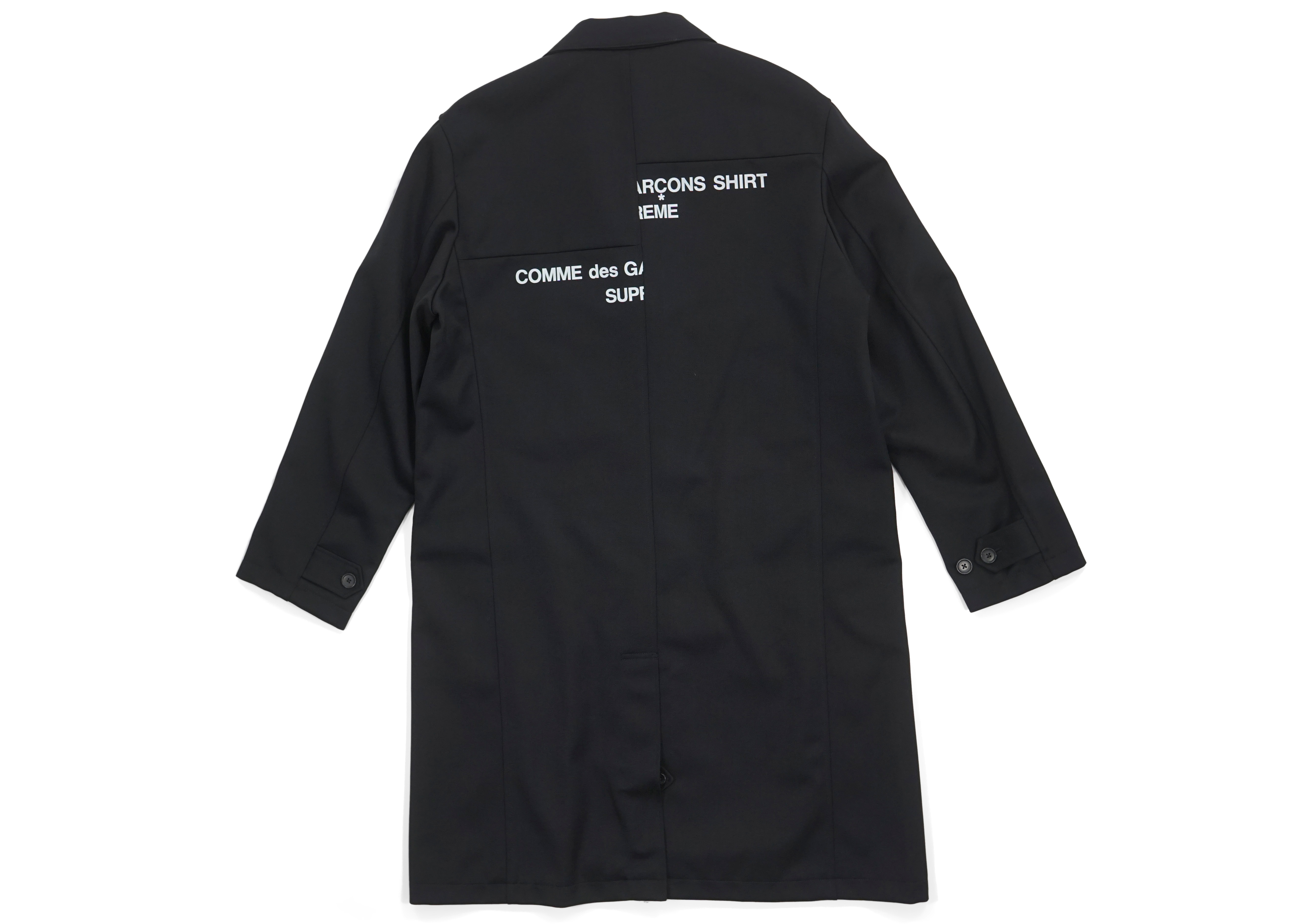 Supreme Comme des Garcons SHIRT Wool Overcoat Black Men's - FW18 - US