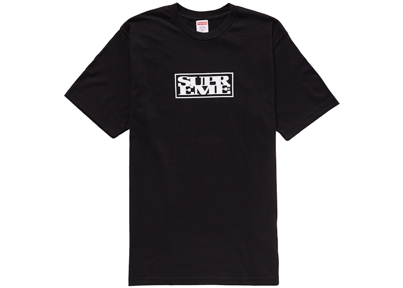 Supreme black tee online