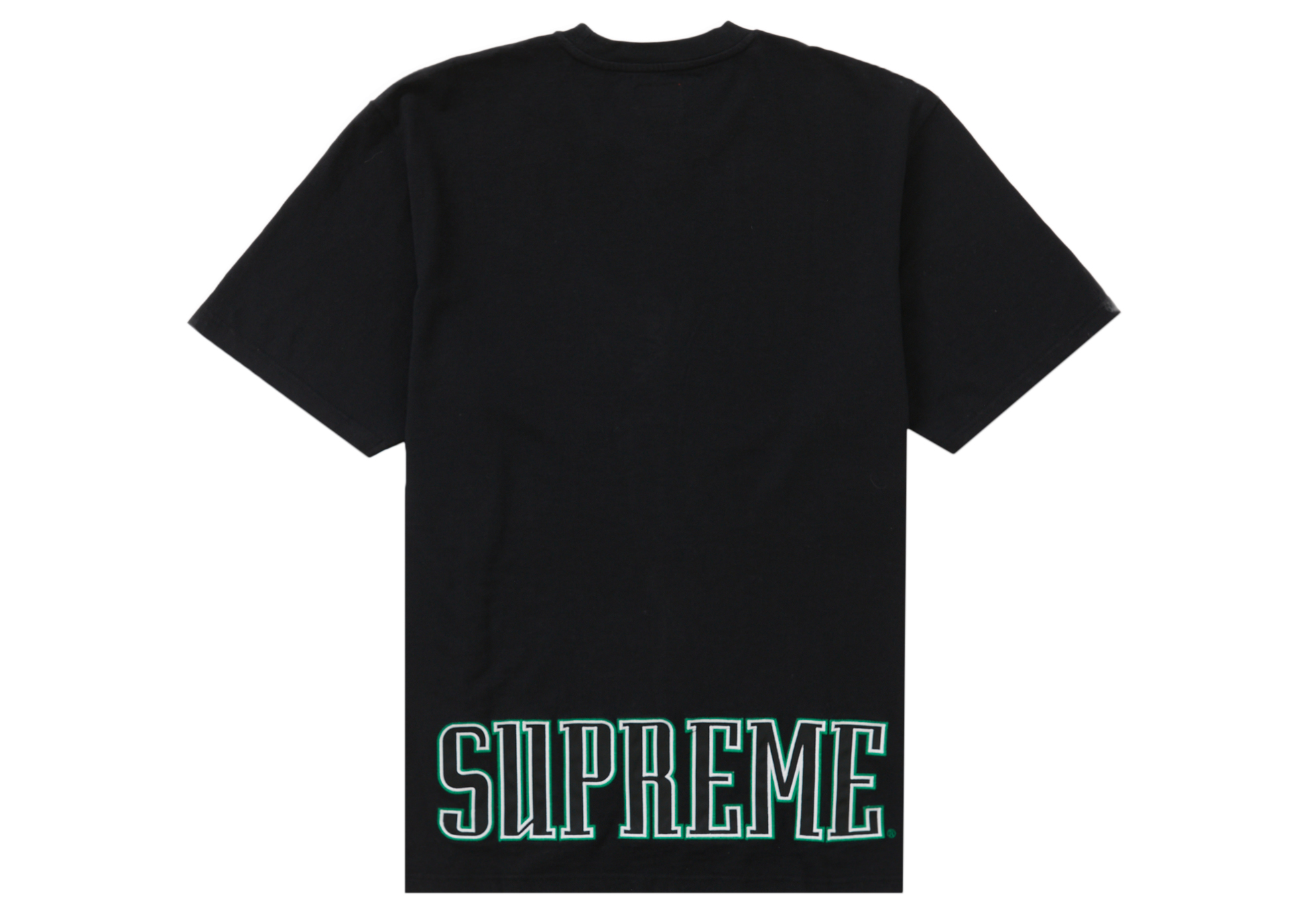 Supreme Contrast Appliqué S/S Top Black