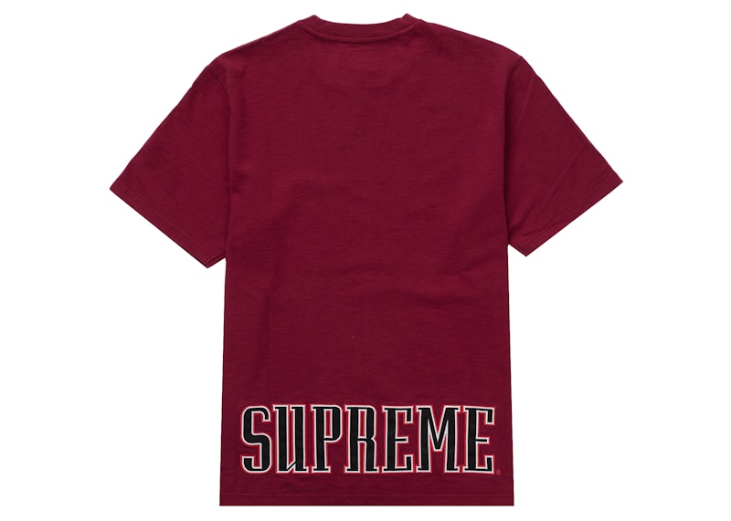 Supreme Contrast Appliqué S/S Top Cardinal Men's - FW22 - US