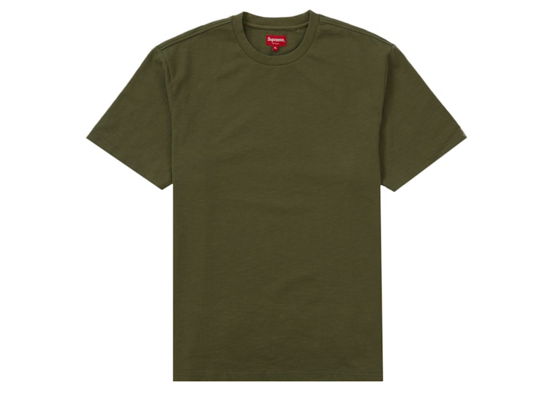 Supreme Contrast Appliqué S/S Top Olive Men's - FW22 - US