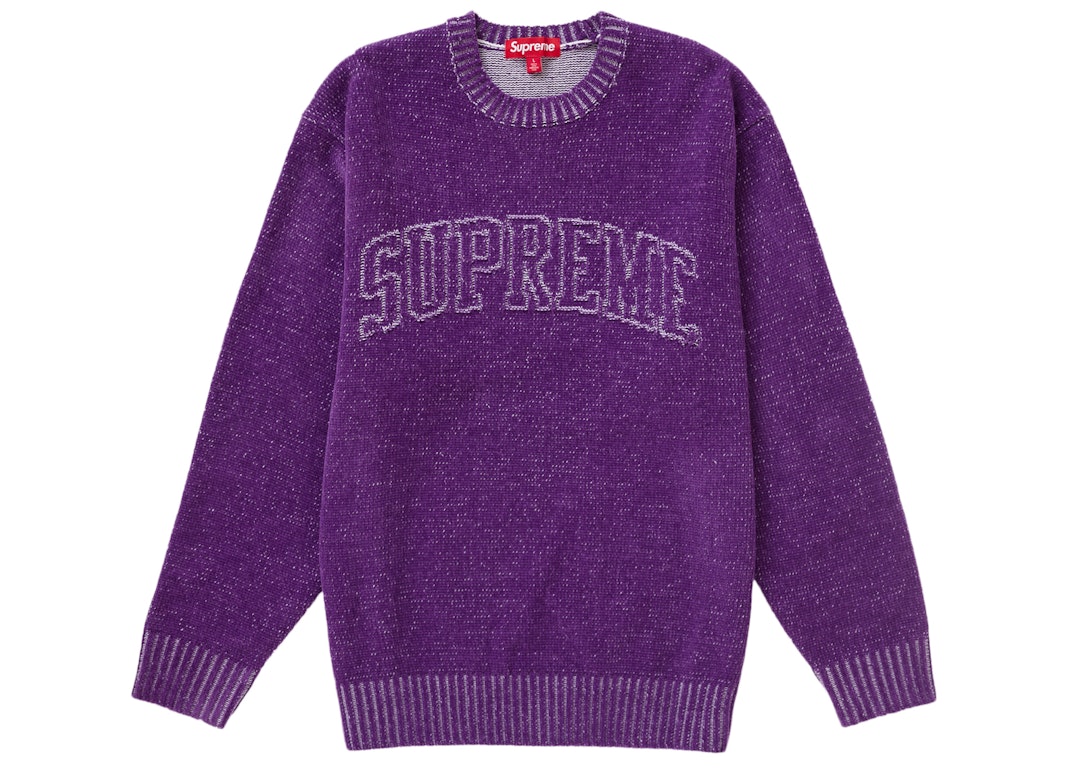 Pre-owned Supreme Contrast Arc Sweater Purple