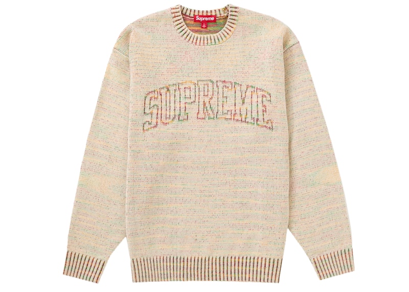 Supreme Contrast Arc Sweater White Men's - SS24 - US