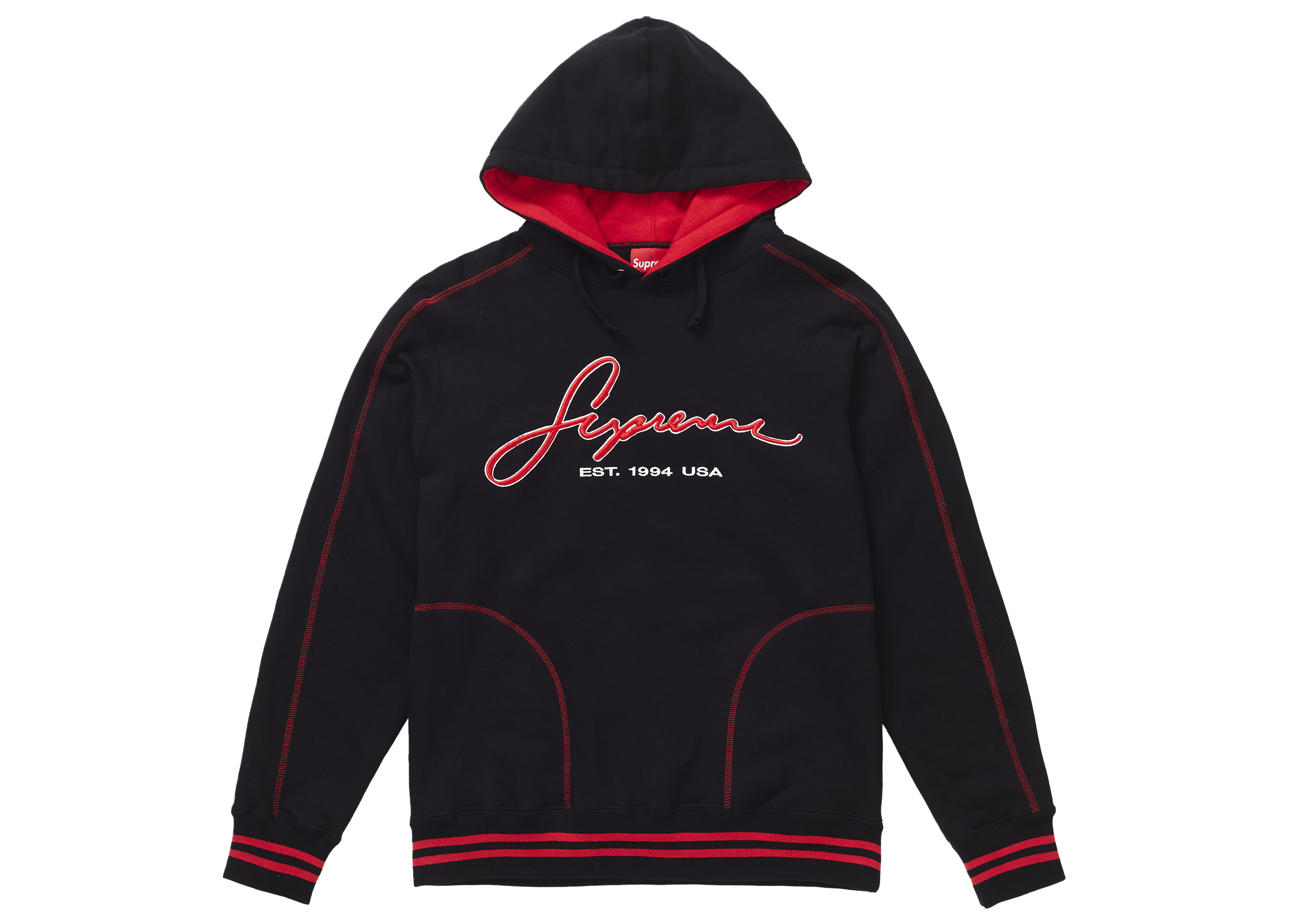 supreme contrast embroidered hooded | www.innoveering.net