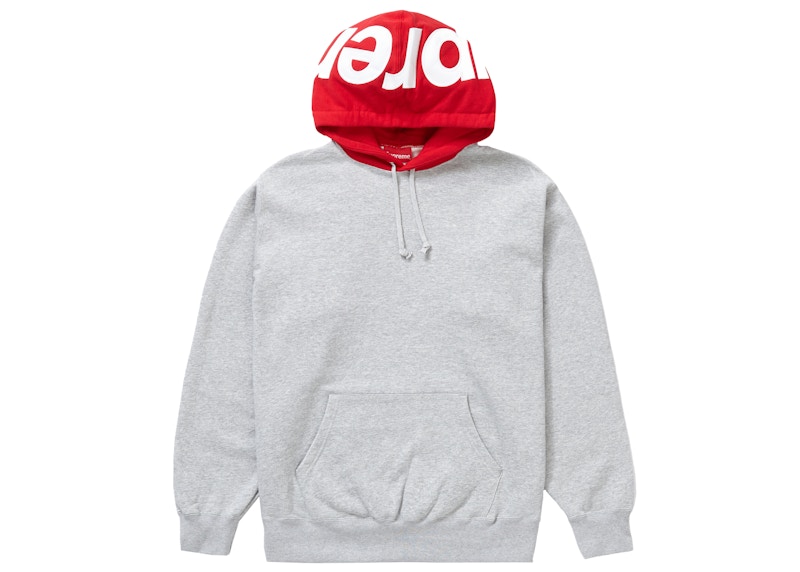 Supreme Contrast Hooded Sweatshirt Heather Grey メンズ - FW21 - JP