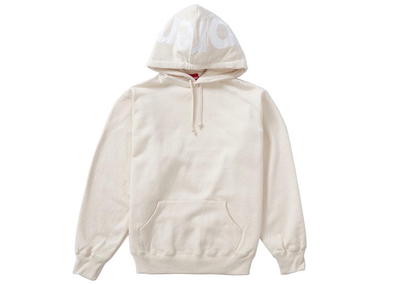 Supreme Contrast Hooded Sweatshirt Natural