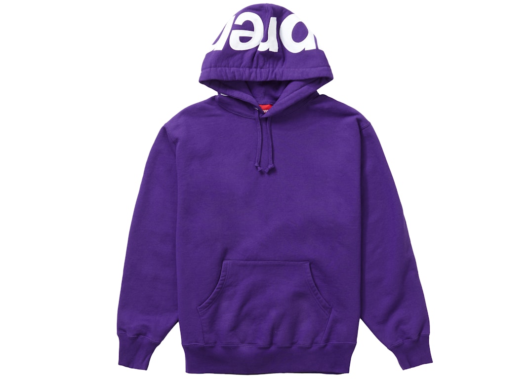 Pre-owned Supreme Contrast Hooded Sweatshirt Purple
