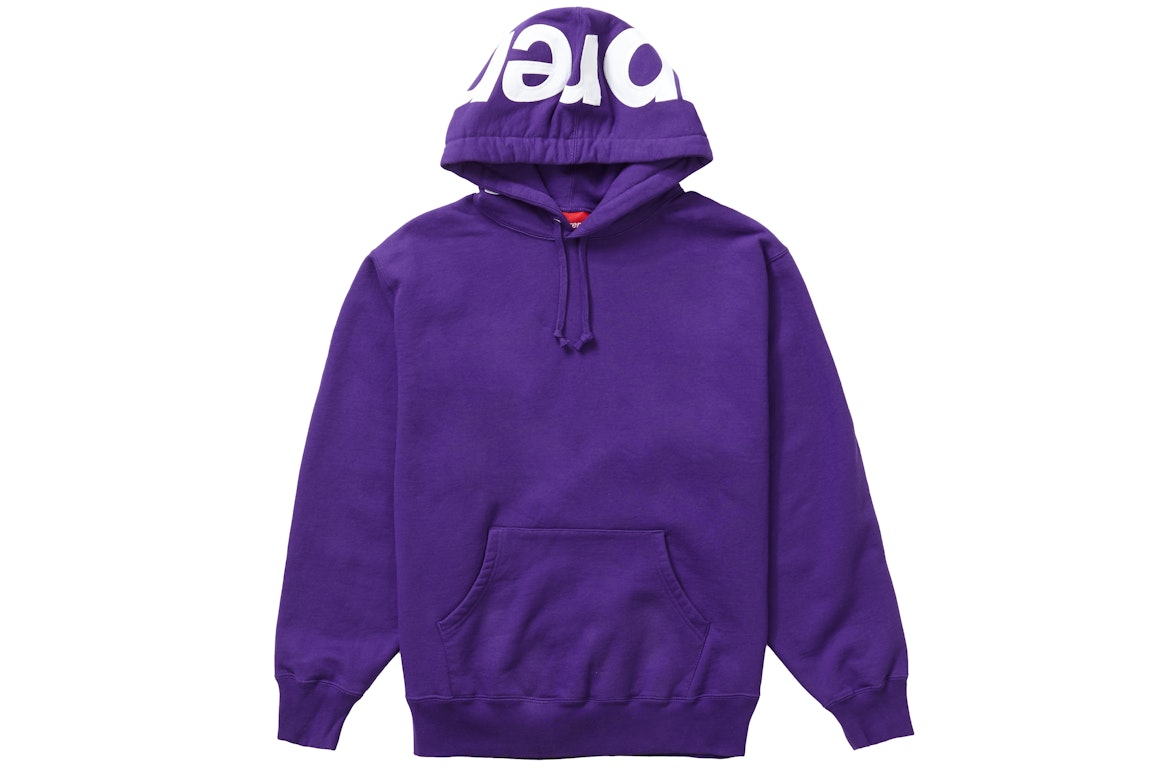 Pre-owned Supreme Contrast Hooded Sweatshirt Purple