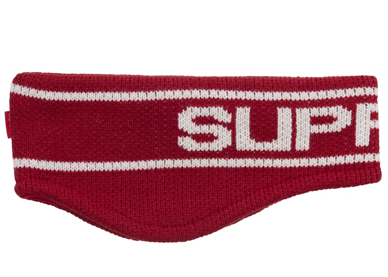 Supreme Contrast Logo Headband Red - FW25 - JP