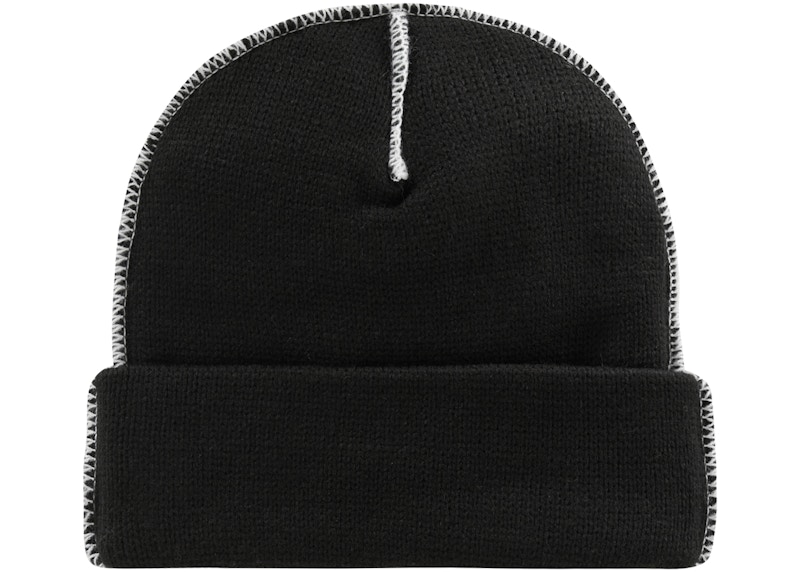 Supreme Contrast Stitch Beanie (FW22) Black - FW22 - US