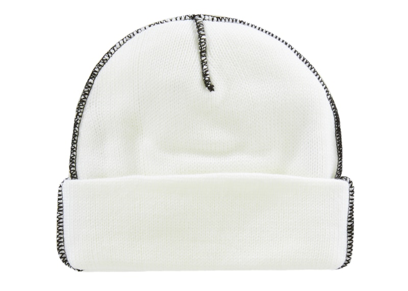 Supreme Contrast Stitch Beanie (FW22) White - FW22 - US