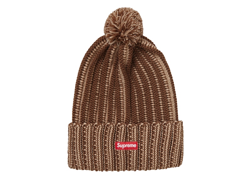 Supreme Contrast Stripe Beanie Brown - FW19 - CN