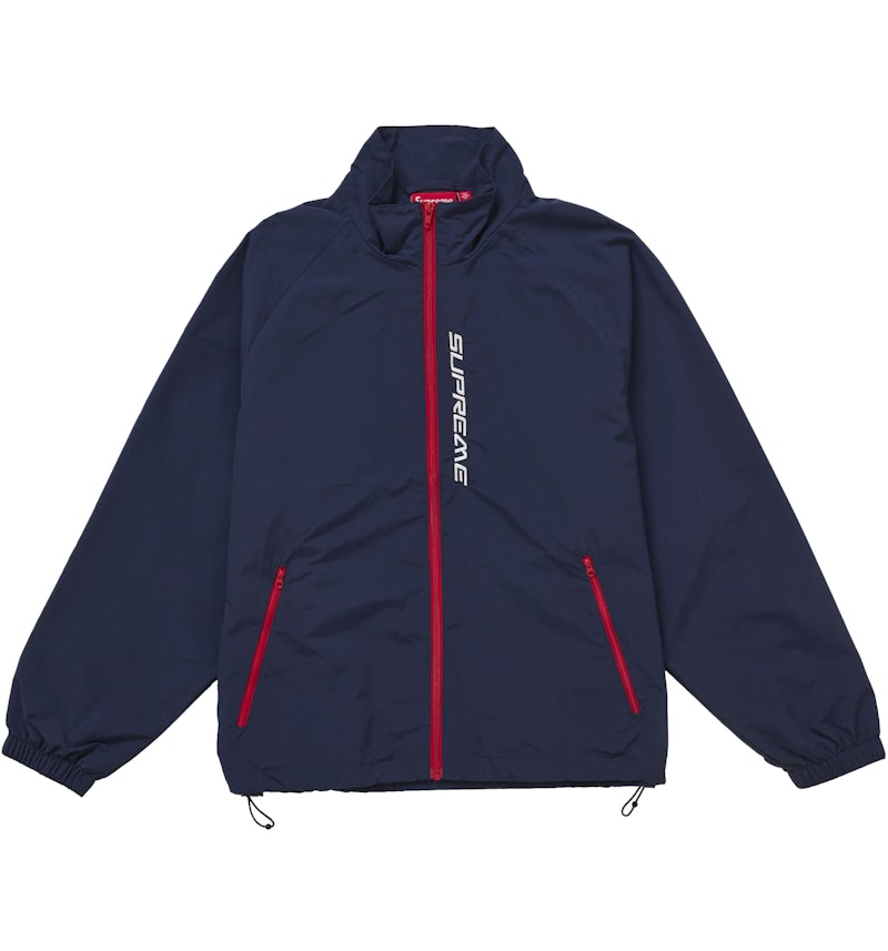 Supreme Contrast Zip Track Jacket Navy Men's SS25 US