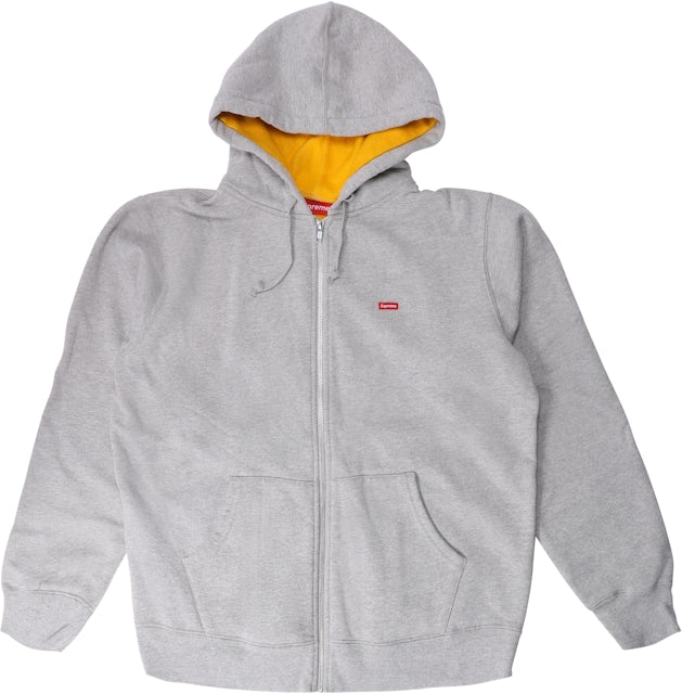 Supreme Contrast Hooded Sweatshirt Heather Grey – fitted.cny