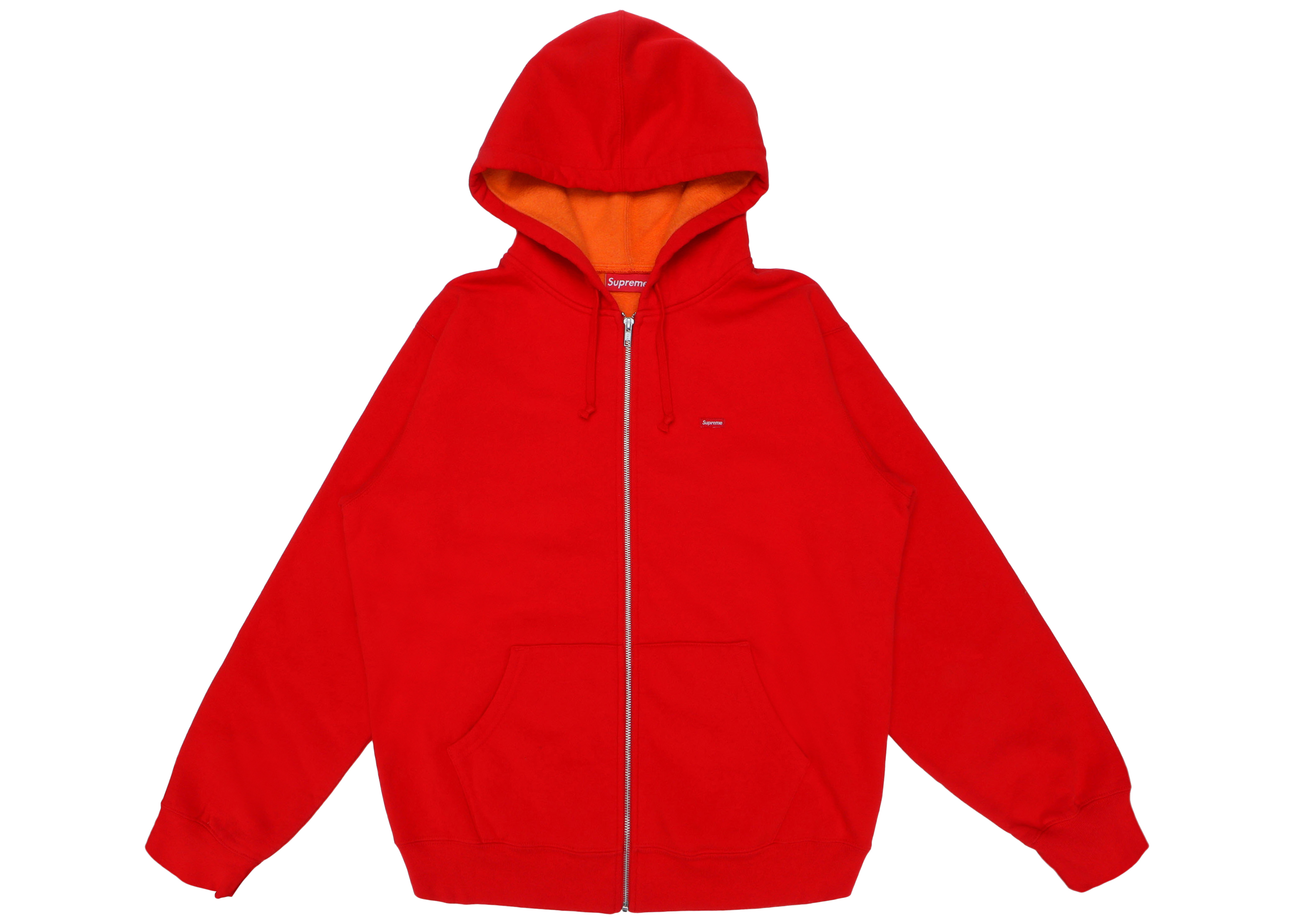 Supreme Contrast Zip Up Hooded Sweatshirt Red Men's - SS18 - US