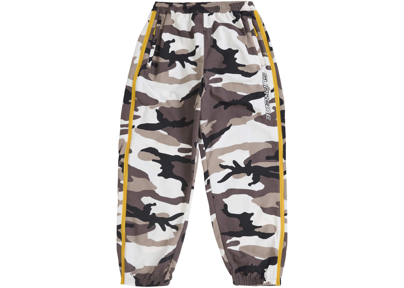 Supreme Contrast Zip Warm Up Pant Snow Camo Men's SS25 US