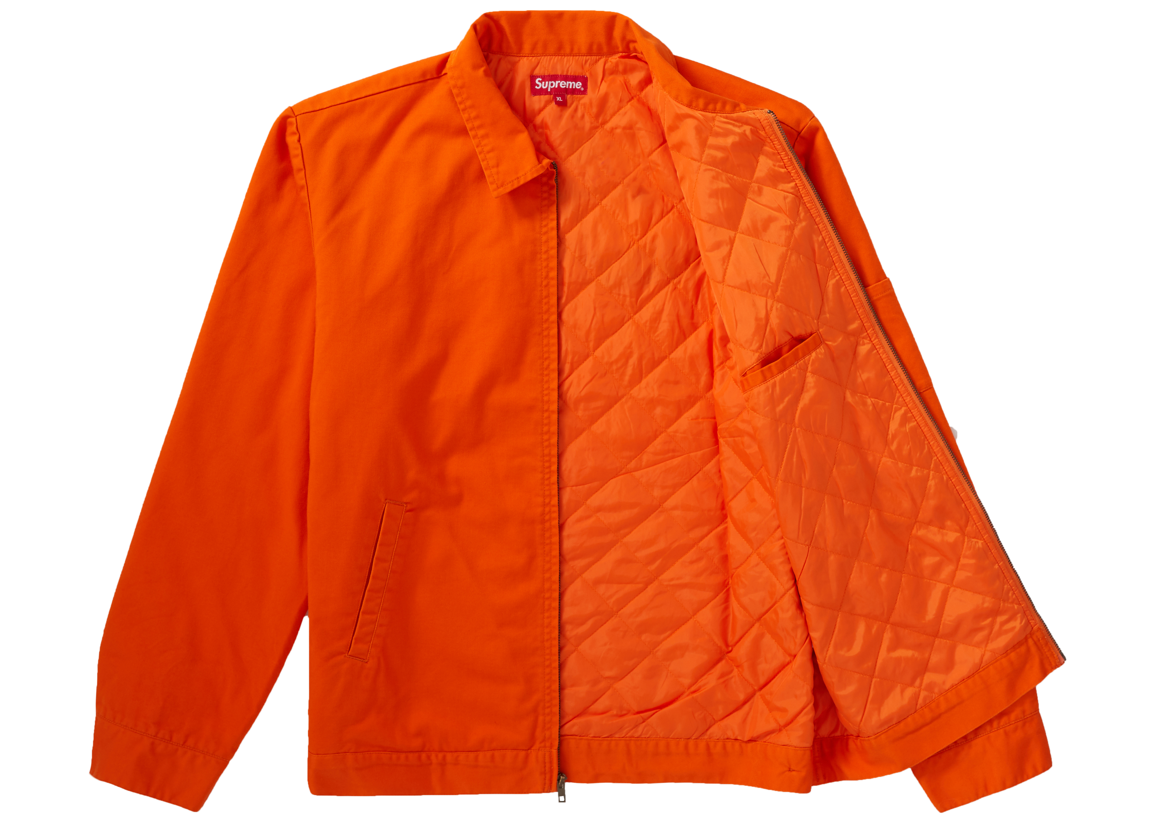 Supreme Cop Car Embroidered Jacket Orange