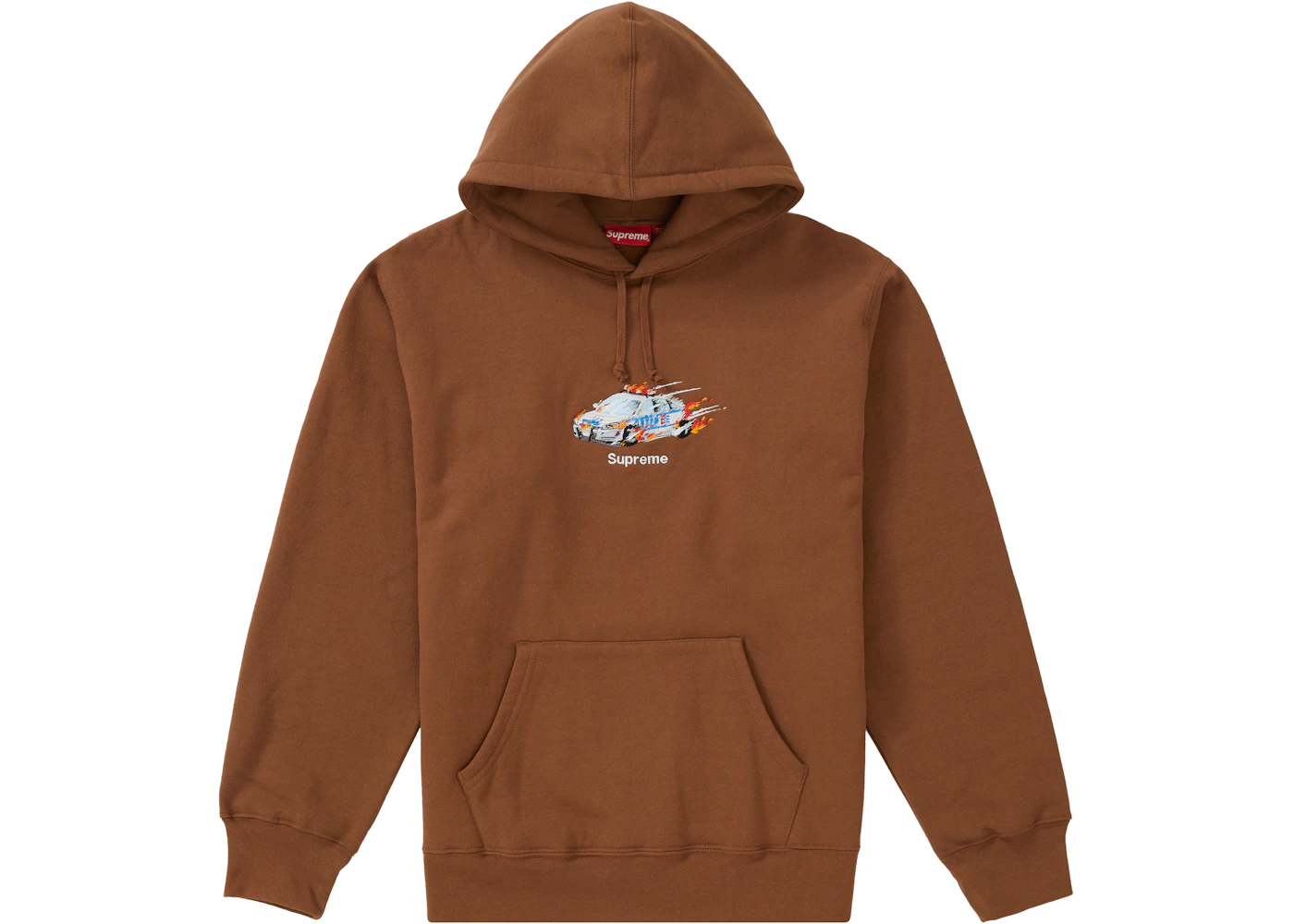 Supreme burning car hoodie Clearance