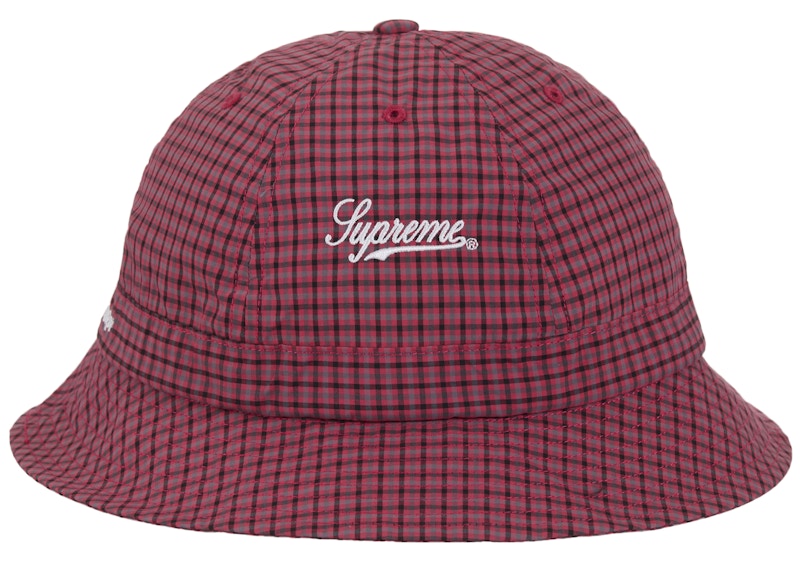 Pre-owned Supreme Cordura Plaid Bell Hat In Red