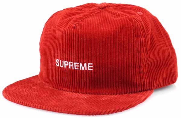 Supreme Corduroy 5 Panel Cap Red - SS16 - US