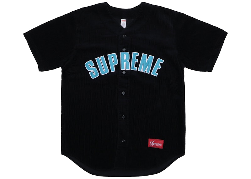 Supreme Corduroy Baseball Jersey Black メンズ - SS18 - JP