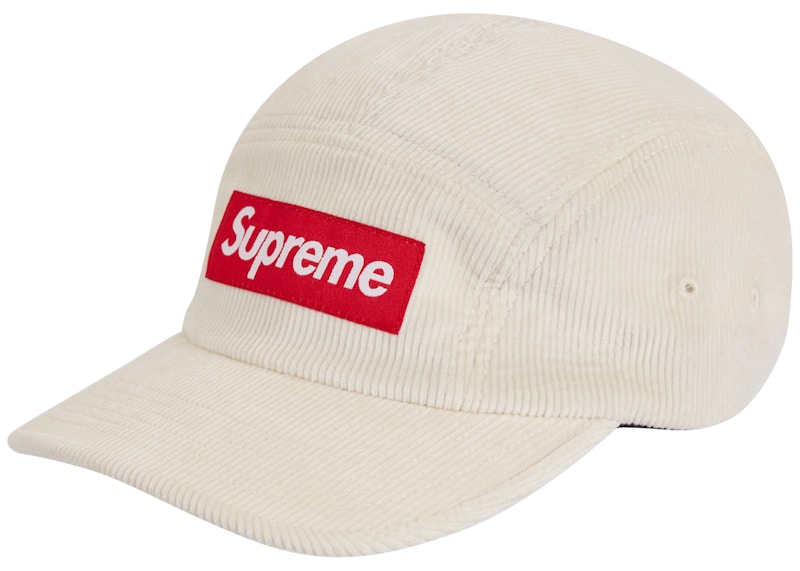 Supreme Corduroy Camp Cap white | www.cestujemtrekujem.com