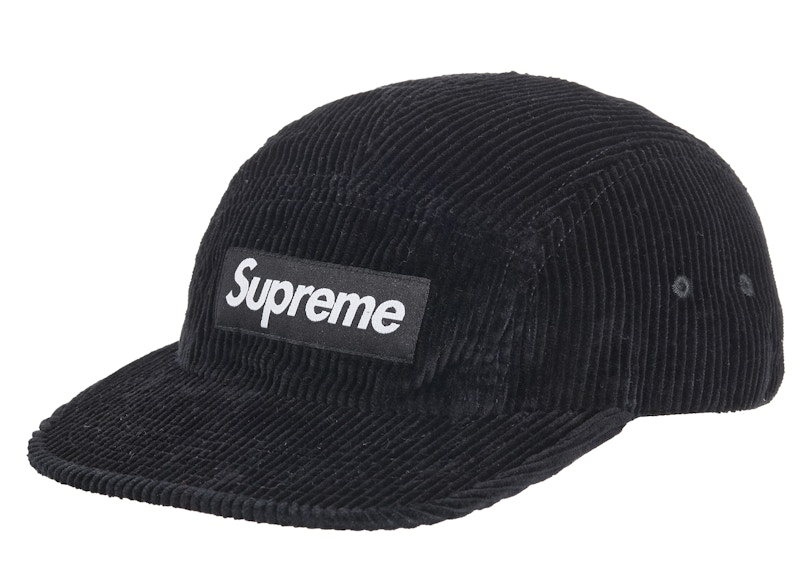 Pre-owned Supreme Corduroy Camp Cap (fw25) In Black