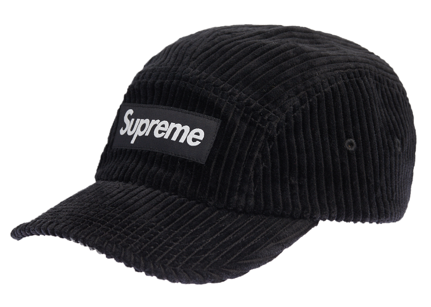 Supreme Corduroy Camp Cap Cap (SS22) Black - SS22 - US