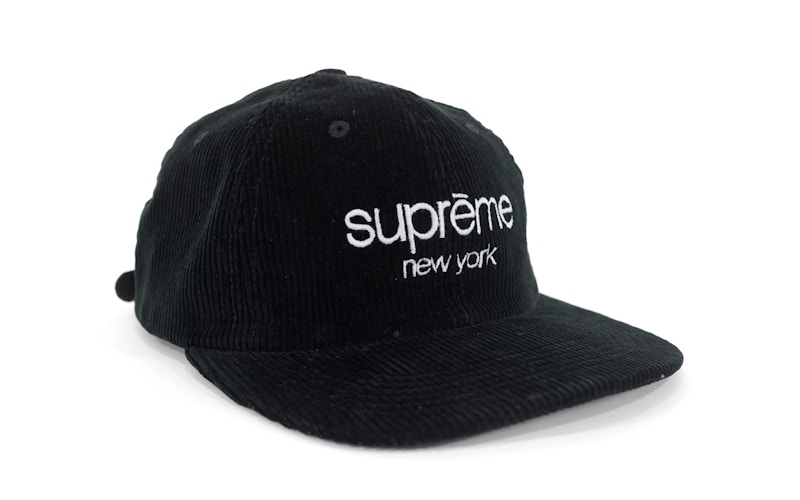 supreme corduroy hat black