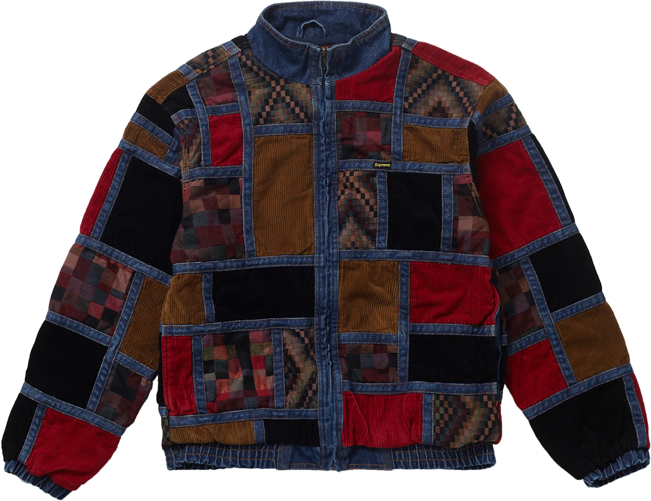 monogram patchwork denim jacket