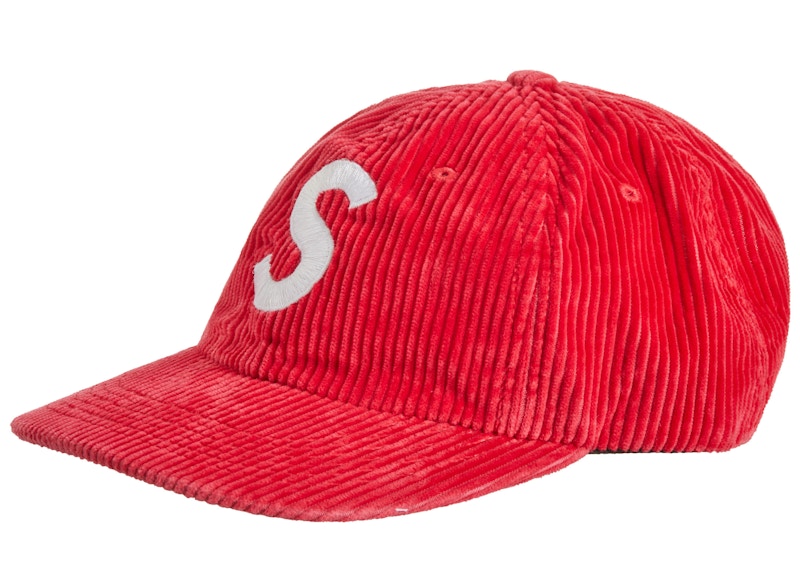 返品交換不可】 S Corduroy Supreme Logo Bеёё Cap 6-Panel キャップ