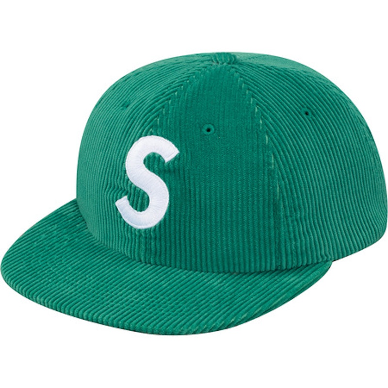 Supreme Corduroy S Logo 6 Panel Green - SS17 - US