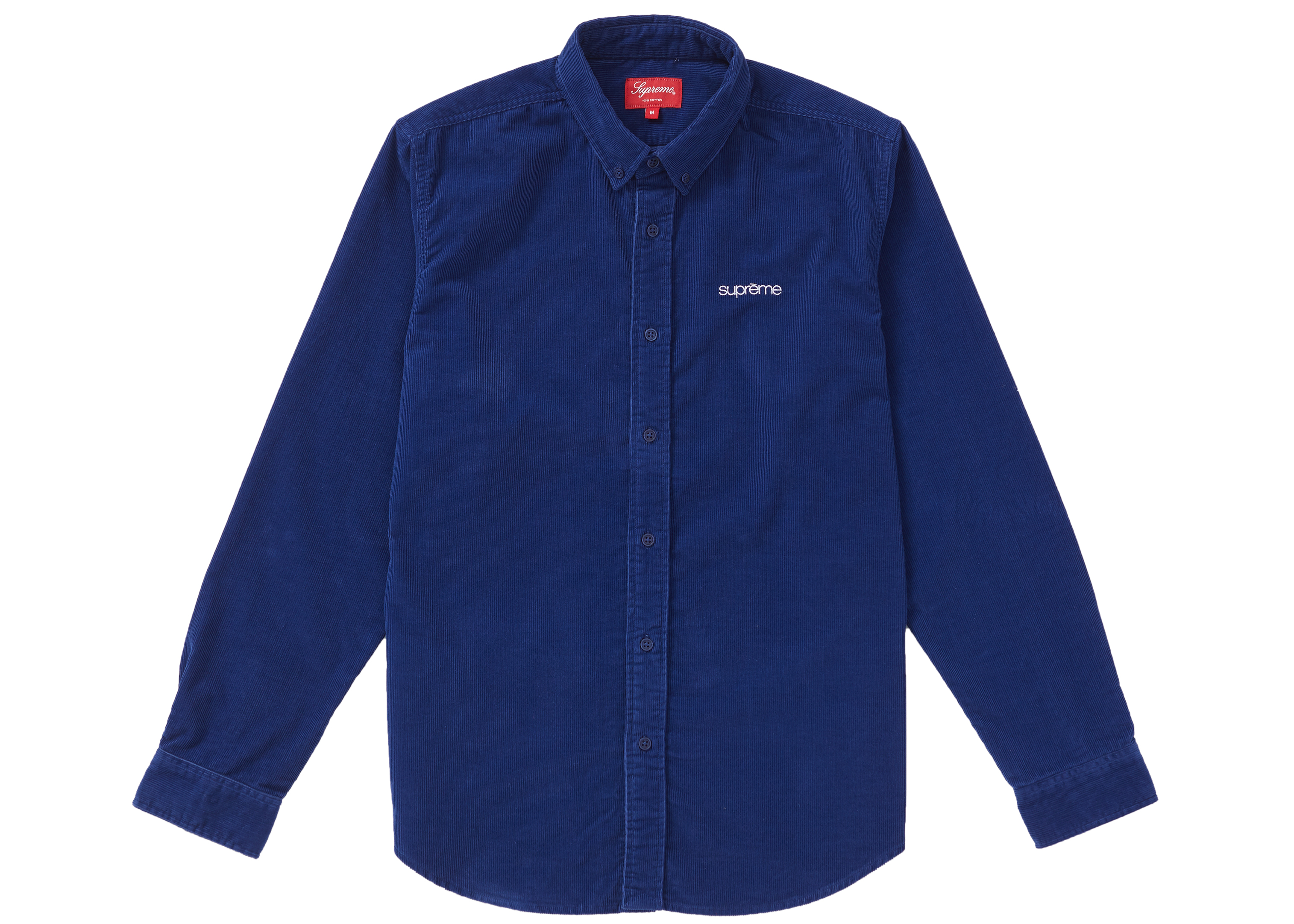 Supreme Corduroy Shirt Blue Men's - FW18 - US