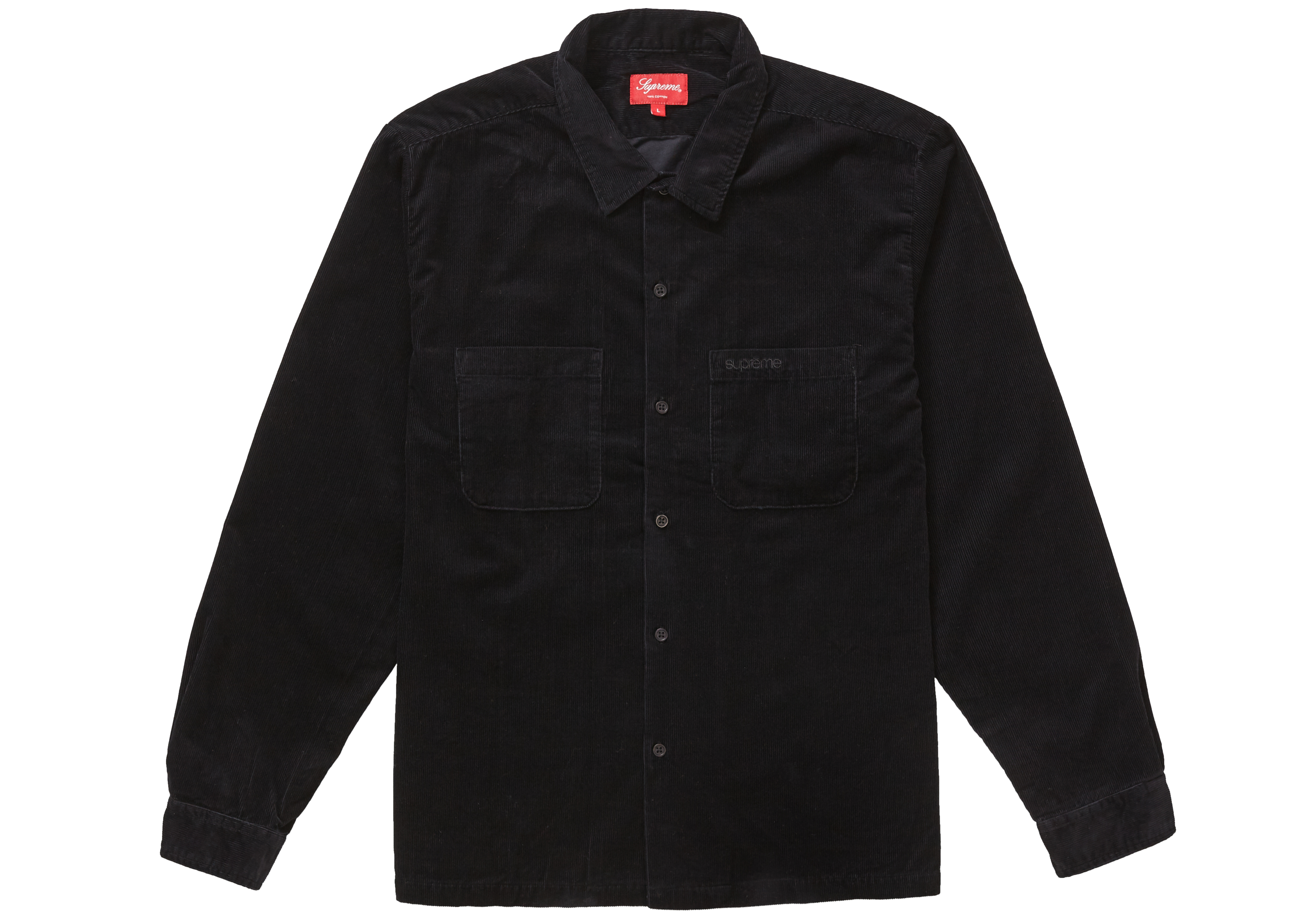 Supreme Corduroy Shirt (FW19) Black - FW19 - US