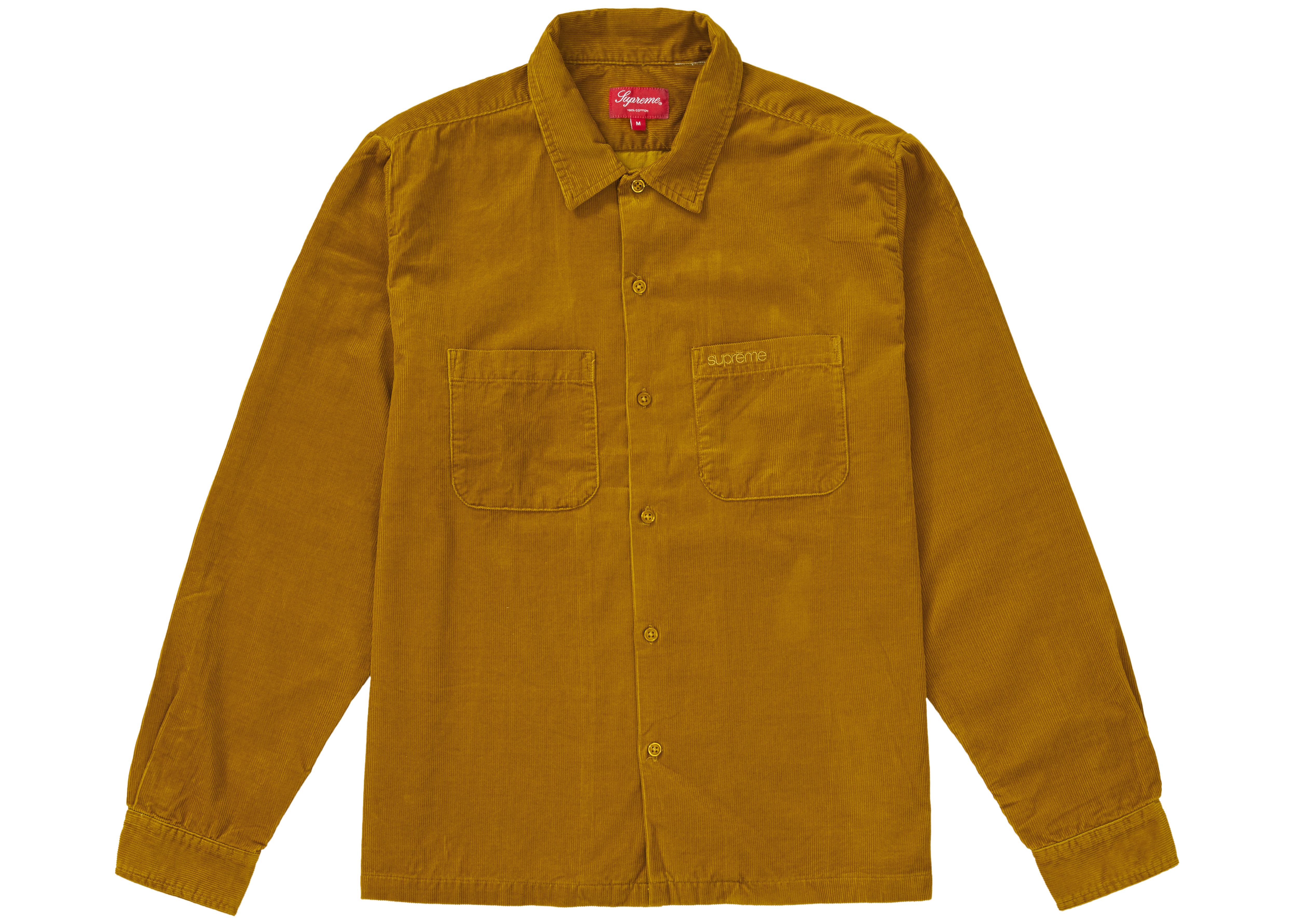 Supreme Corduroy Shirt (FW19) Gold