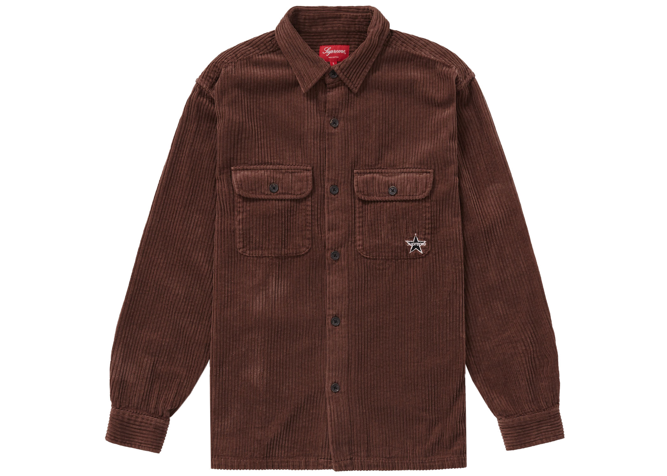 Supreme Corduroy Shirt Shirt (SS22) Brown Men's - SS22 - US