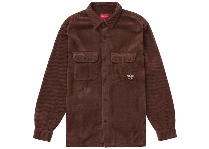 Supreme Corduroy Shirt Shirt (SS22) Brown メンズ - SS22 - JP