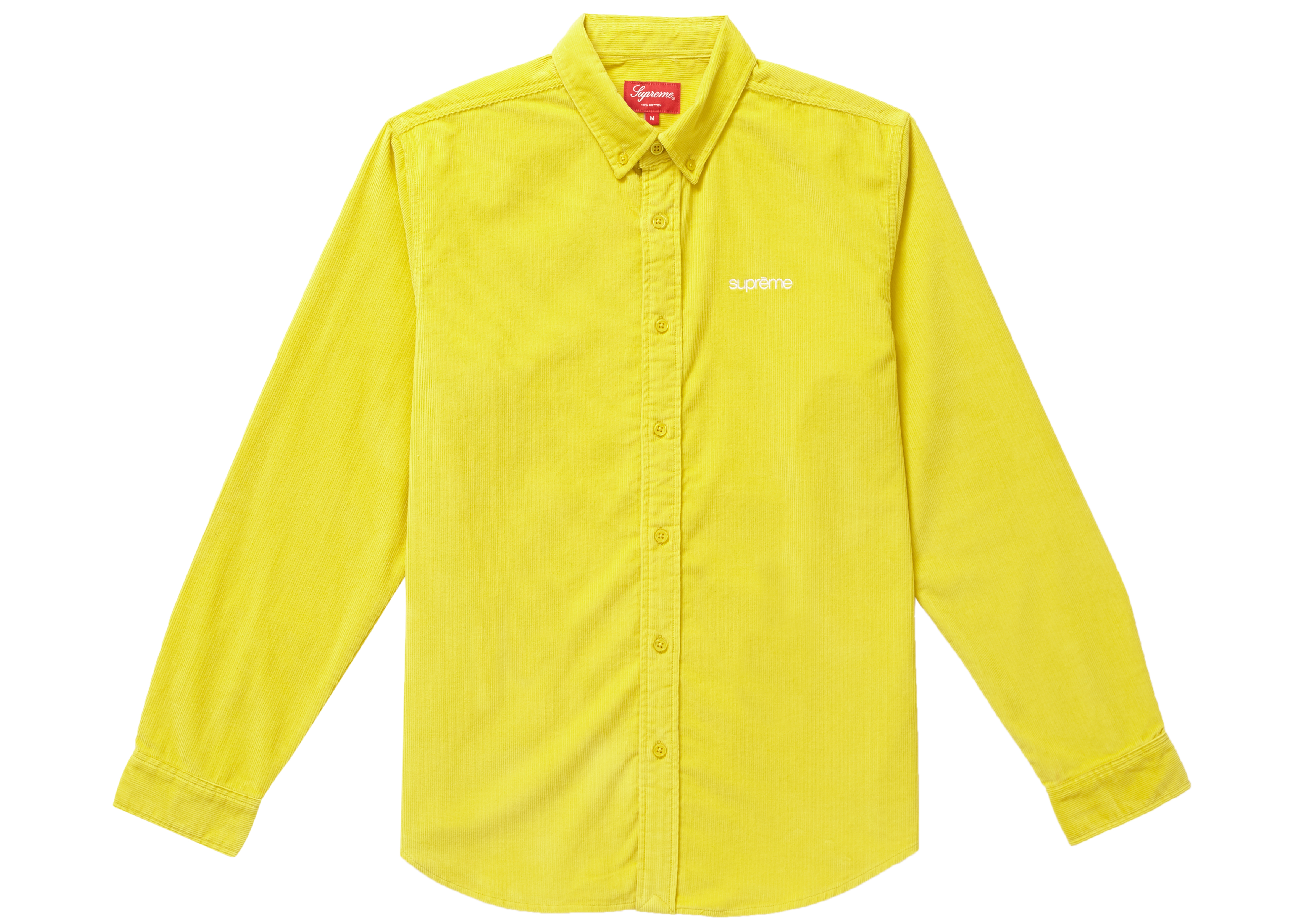 Supreme Corduroy Shirt Yellow