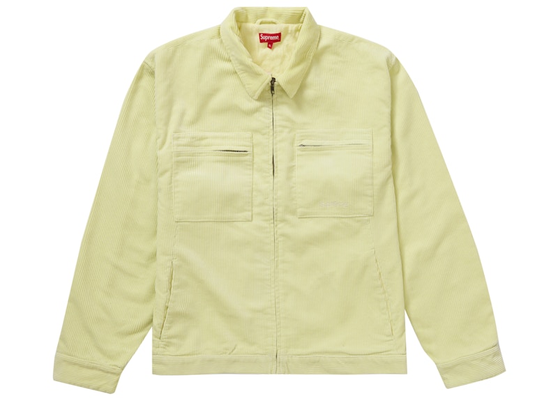 Supreme corduroy detailed outlet zip sweater