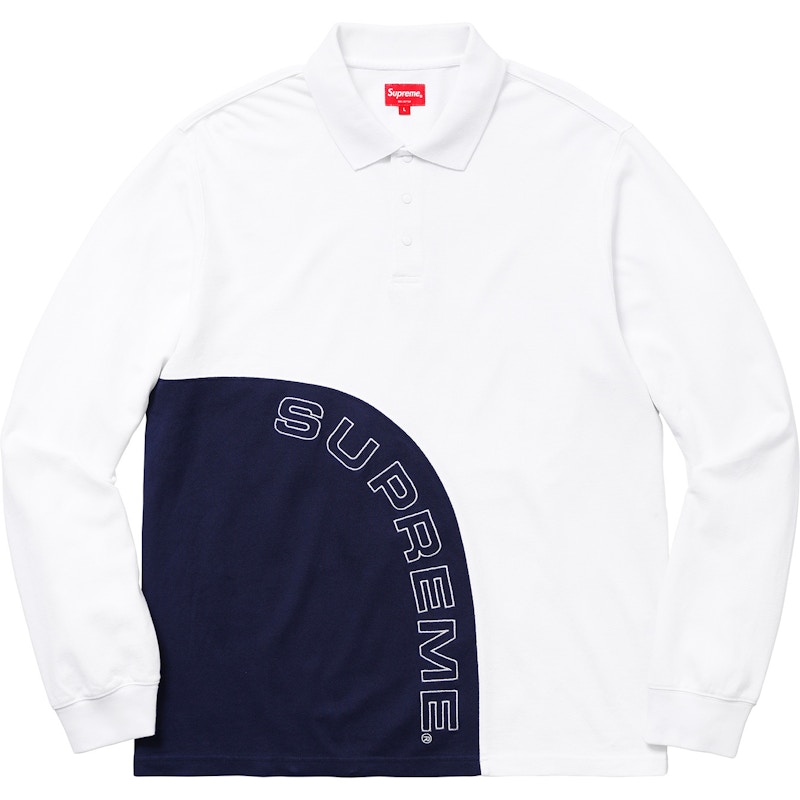 Supreme Corner Arc L/S Polo White Men's - SS18 - US