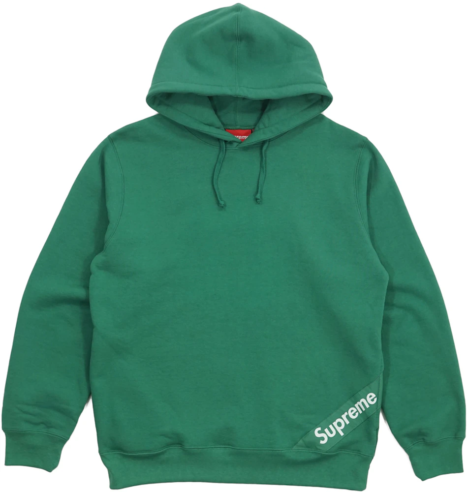 Supreme Corner Label Hooded Sweatshirt Light Pine Men's - SS18 - US