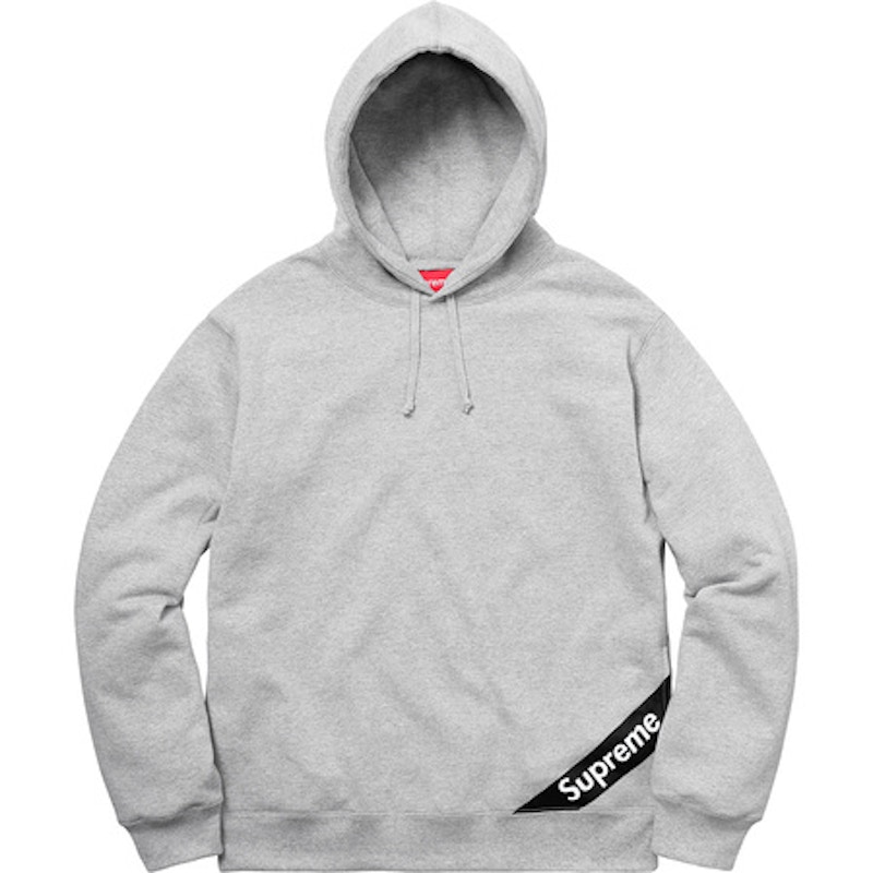 Supreme Corner Label Hooded Sweatshirt Heather Grey