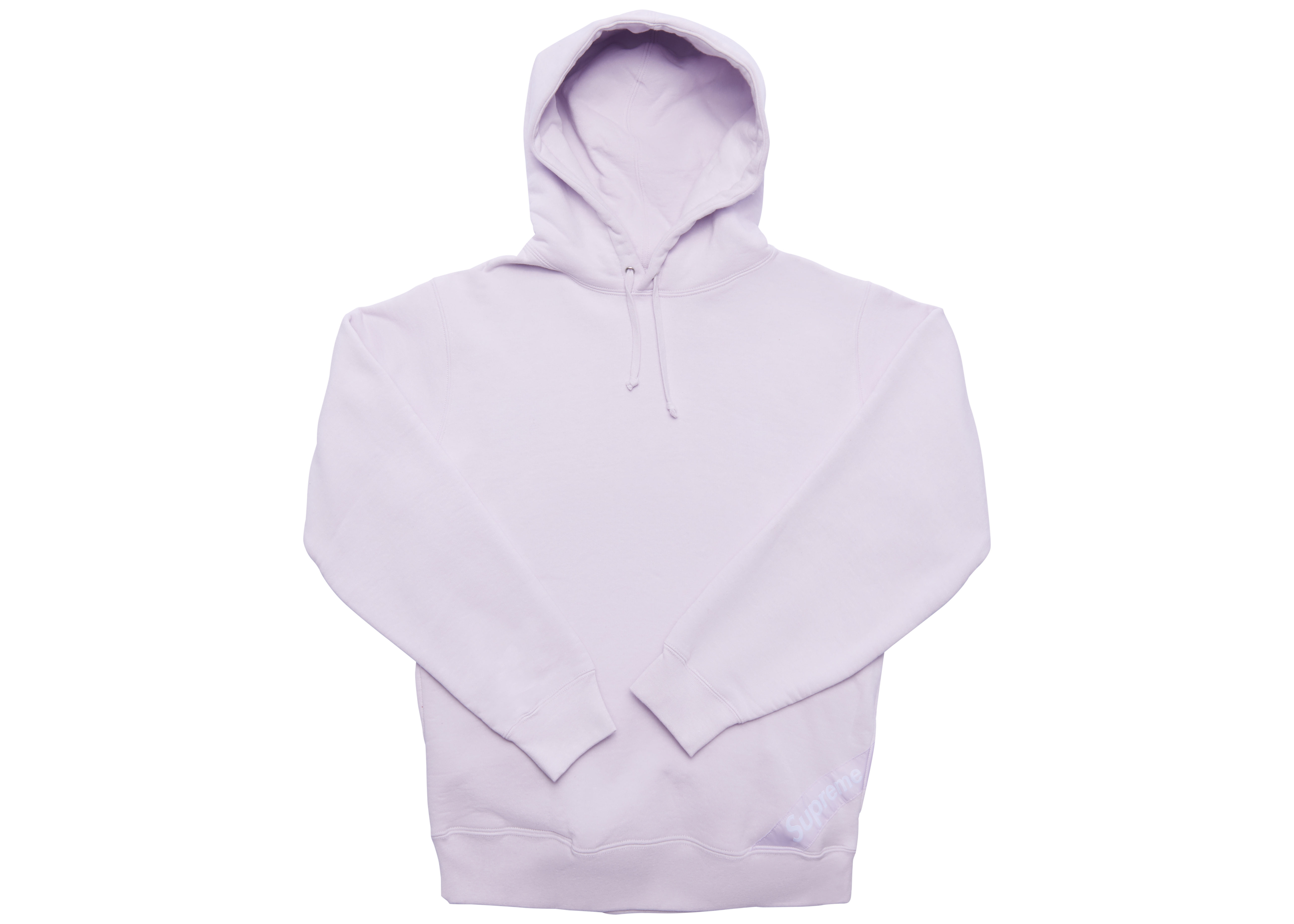 Supreme Corner Label Hooded Sweatshirt Light Purple