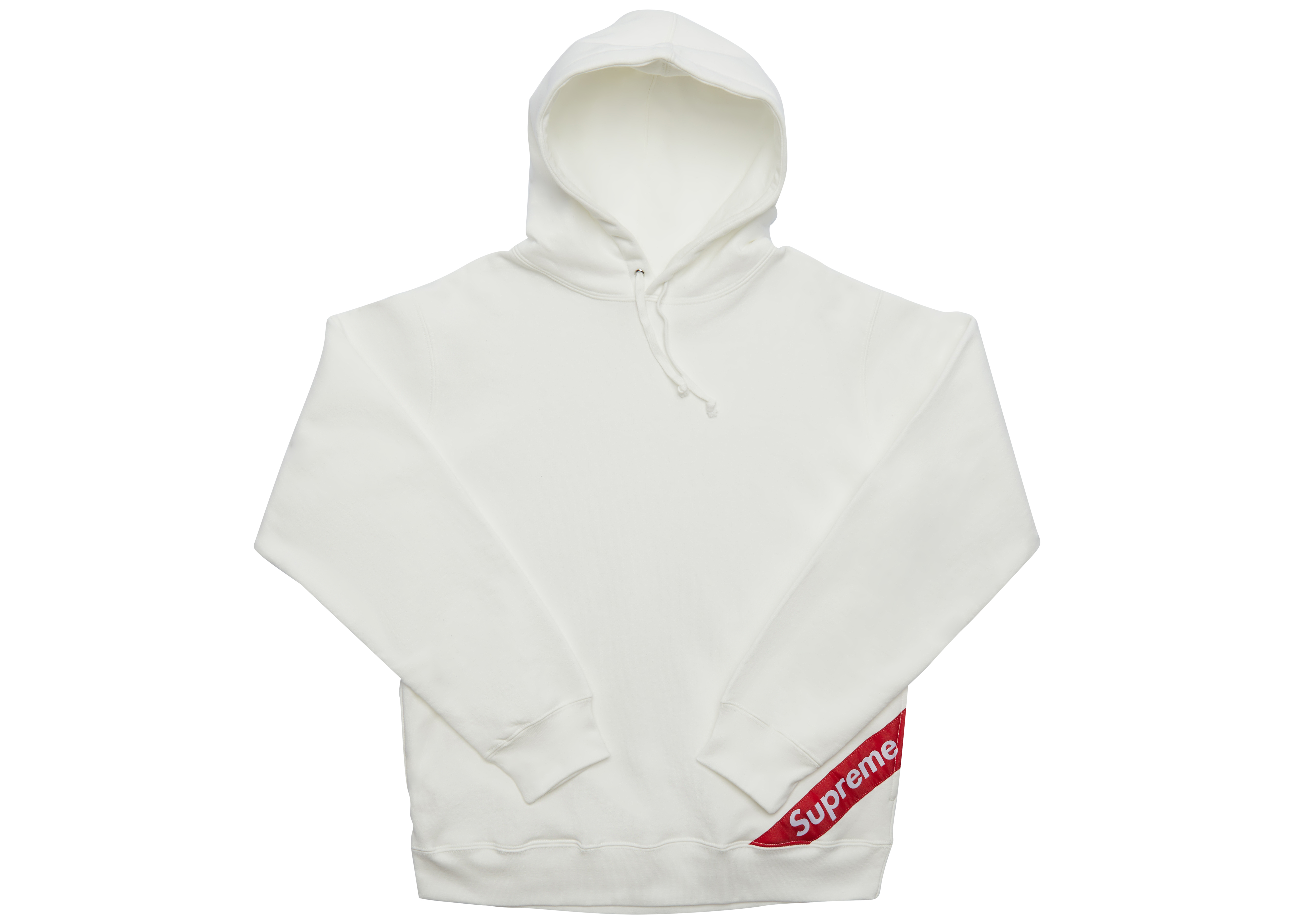 Supreme Corner Label Hooded Sweatshirt White
