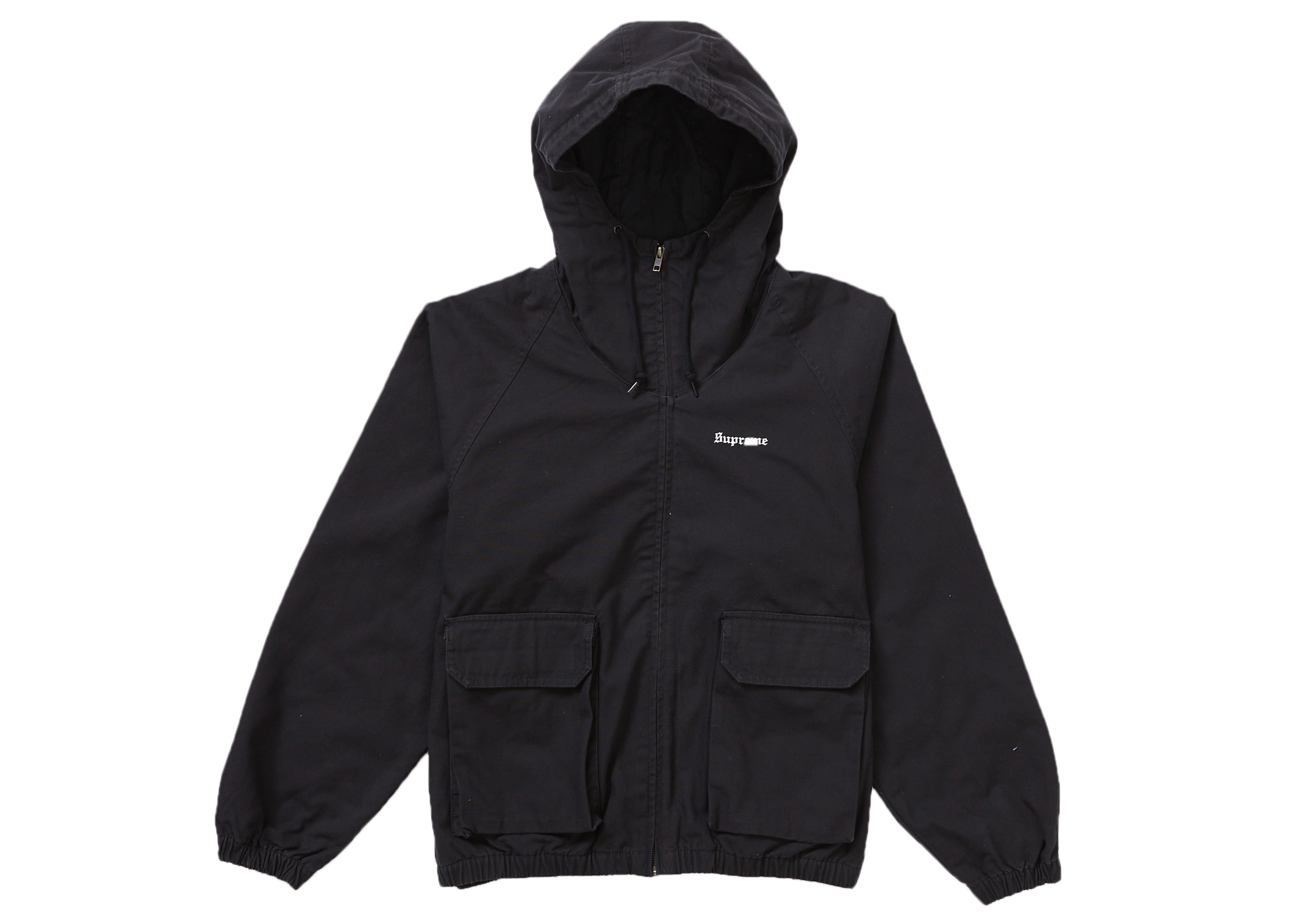 Supreme Cotton Hooded Jacket Black Men's - SS22 - GB