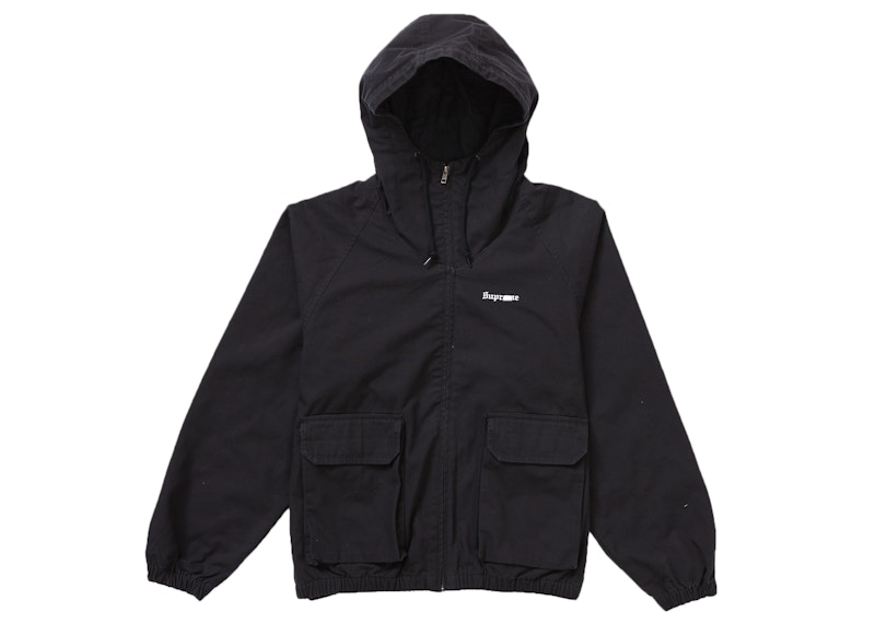 Supreme Cotton Hooded Jacket Black