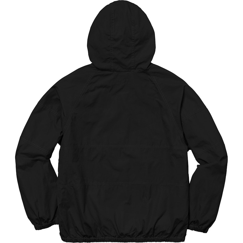 Supreme Cotton Hooded Raglan Jacket Black