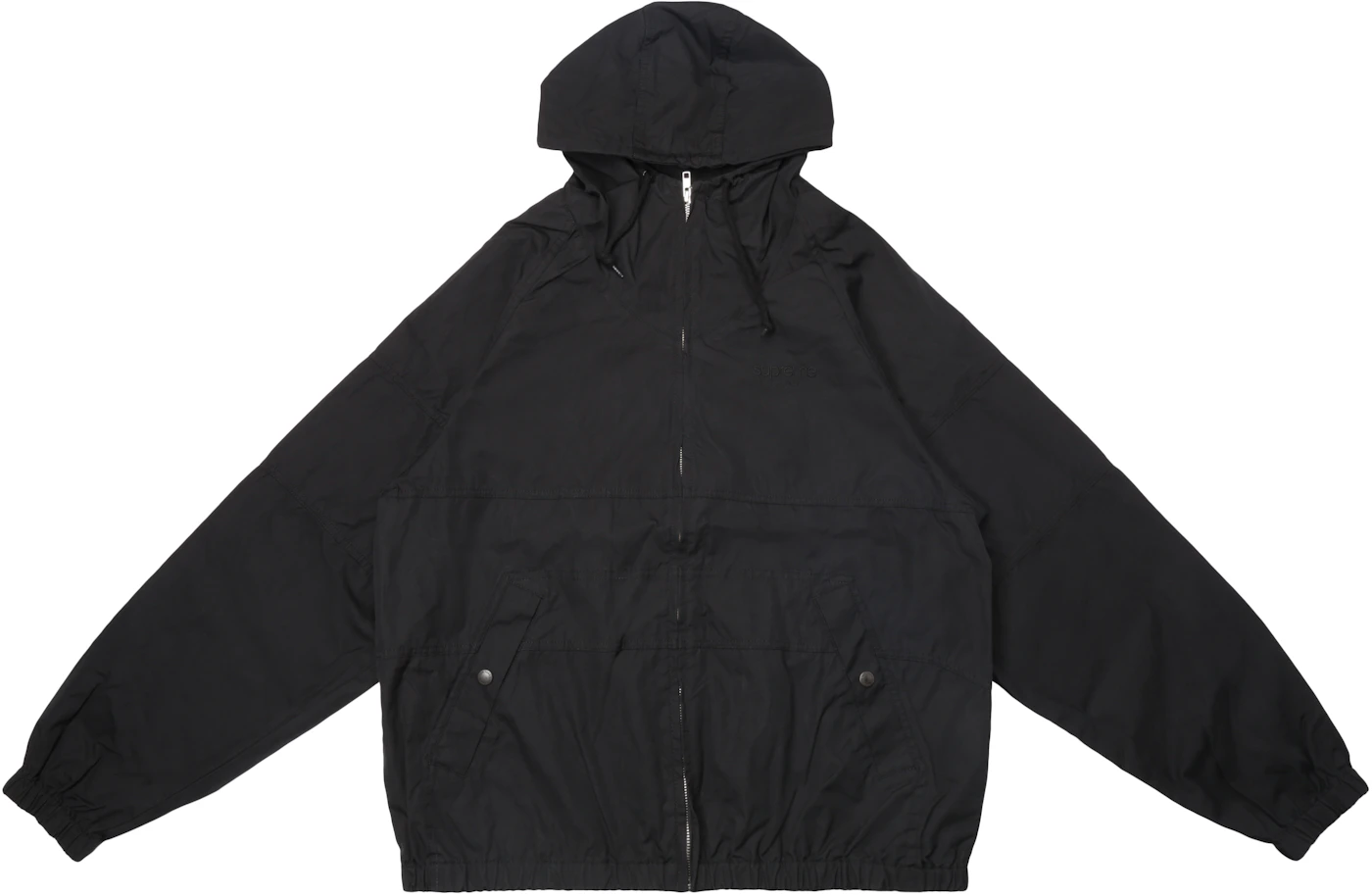 Supreme Cotton Hooded Raglan Jacket Black - SS18 Men's - US