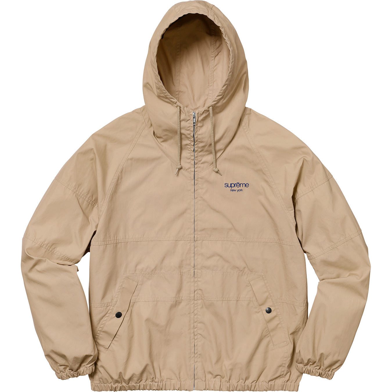 Supreme Cotton Hooded Raglan Jacket Light Khaki - SS18 Men's - US