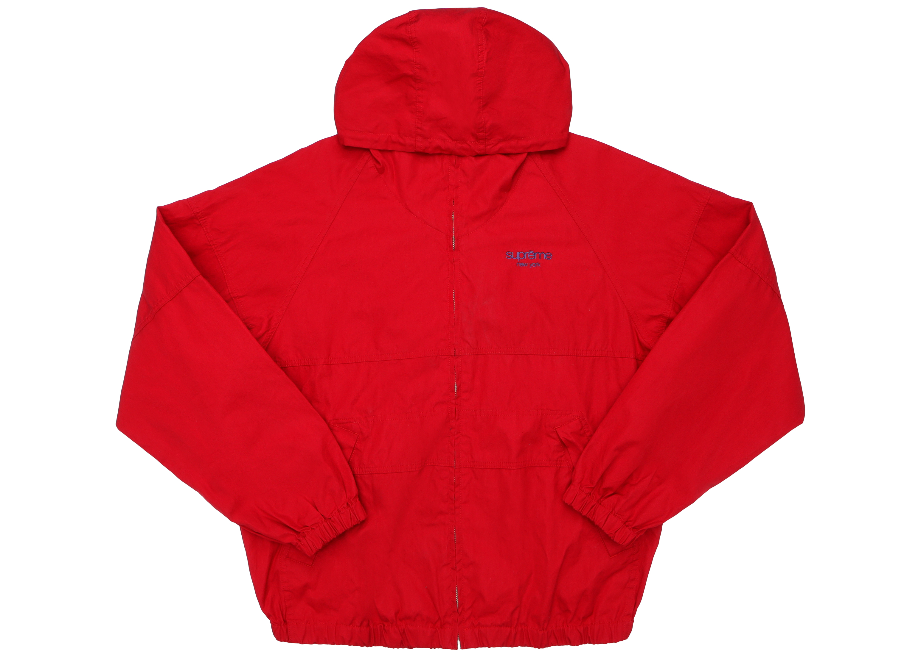 Supreme Cotton Hooded Raglan Jacket Red Men's - SS18 - US